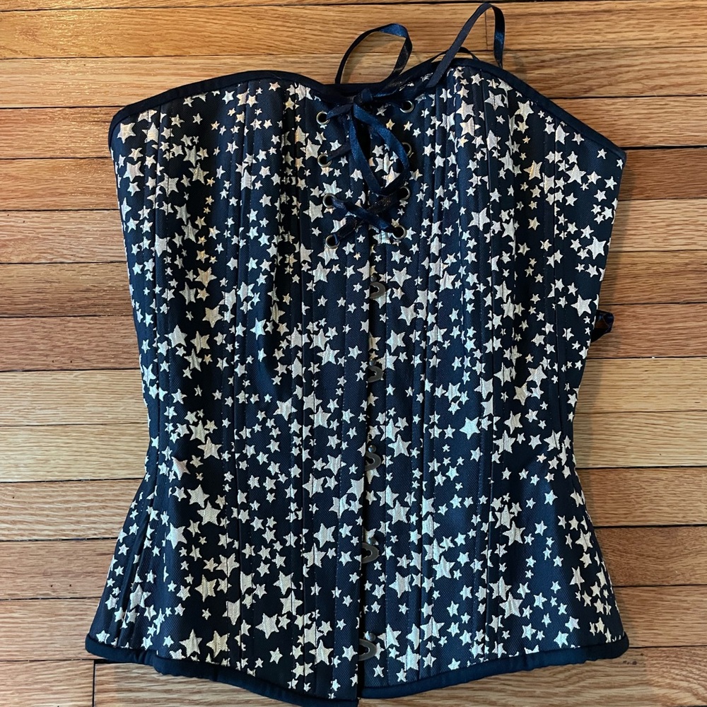 NWOT Timeless Trends Starry Night Overbust Corset